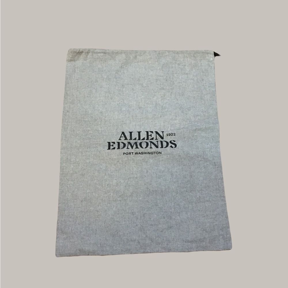 Allen Edmonds 1922 Port Washington Gray Grey Drawstring Dust bag